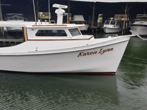 Side view of the boat, Karen Lynn